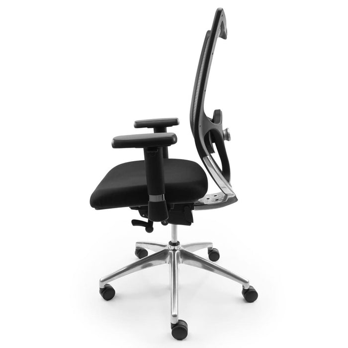 FlexForm NPR Elite – Ergonomische NPR Bureaustoel met Netweave Rug | Refurbished Grijs